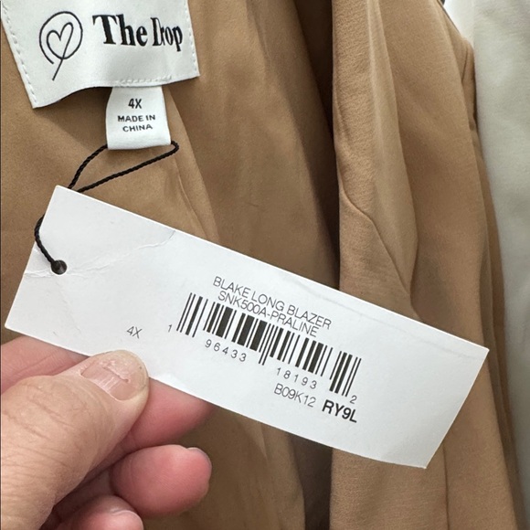 NWT • The Drop • Women's Blake Long Blazer • Praline • 4X • - Picture 8 of 8